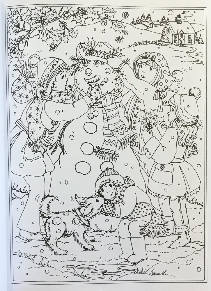 winter wonderland cute winter coloring pages