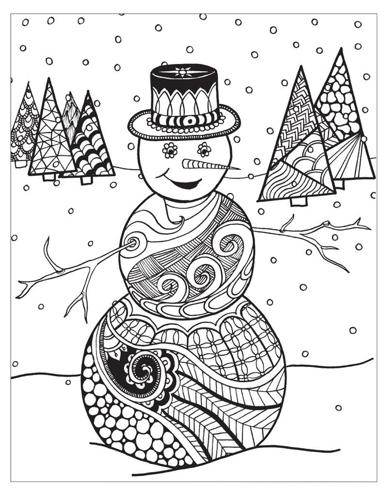winter wonderland printable coloring pages