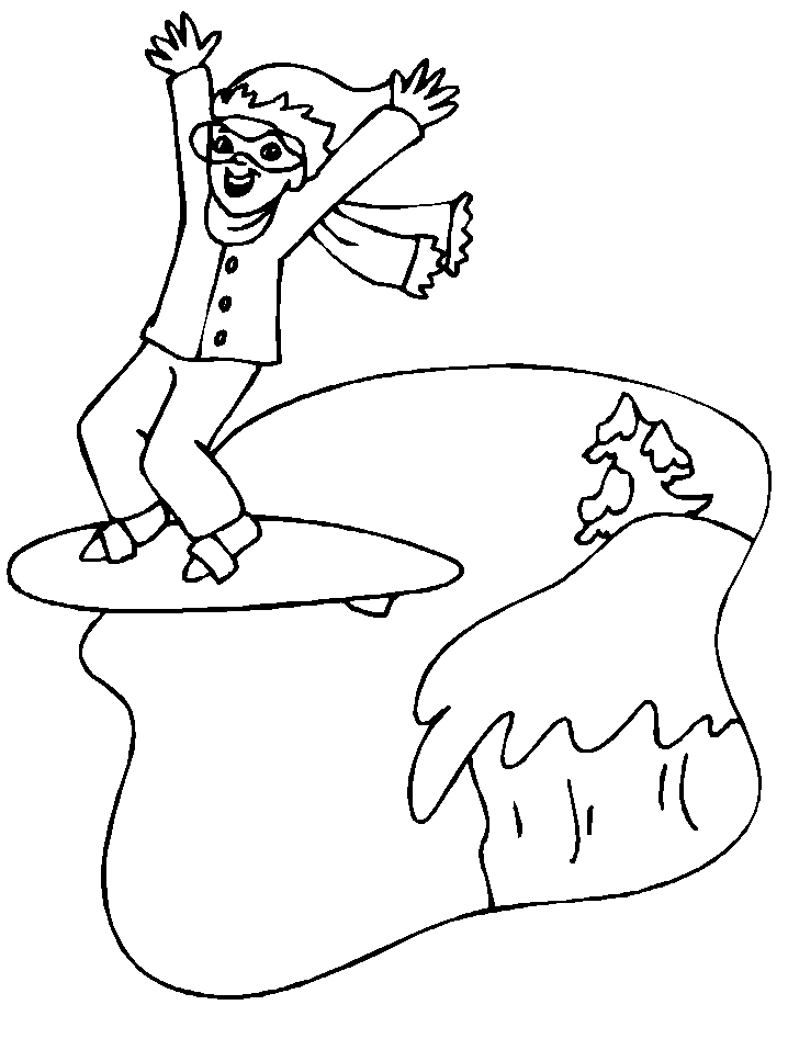 Winter Sports Snowboard Coloring Pages