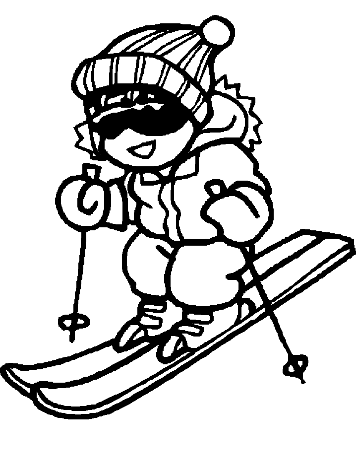 Winter Ski Sports Coloring Pages