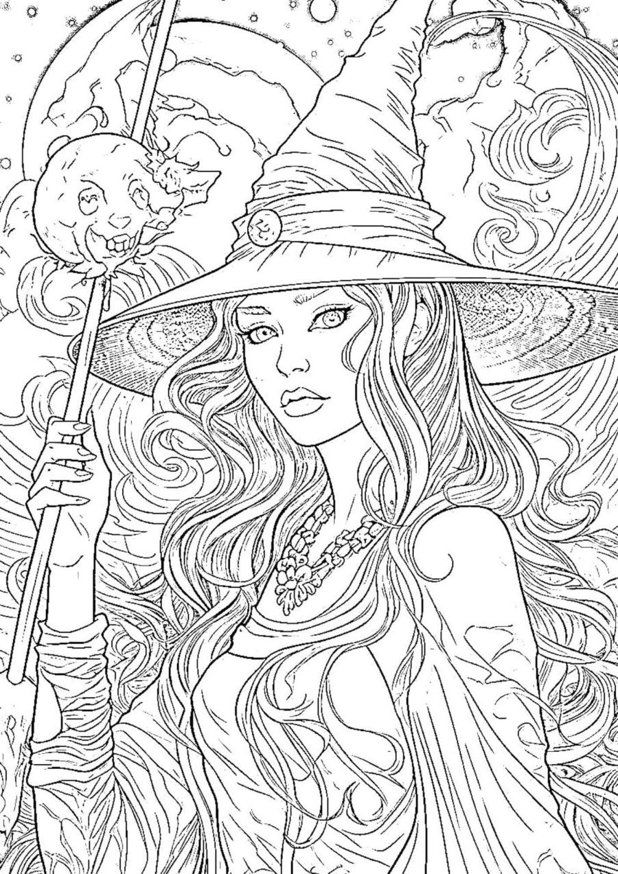 Minecraft Witch Coloring Page