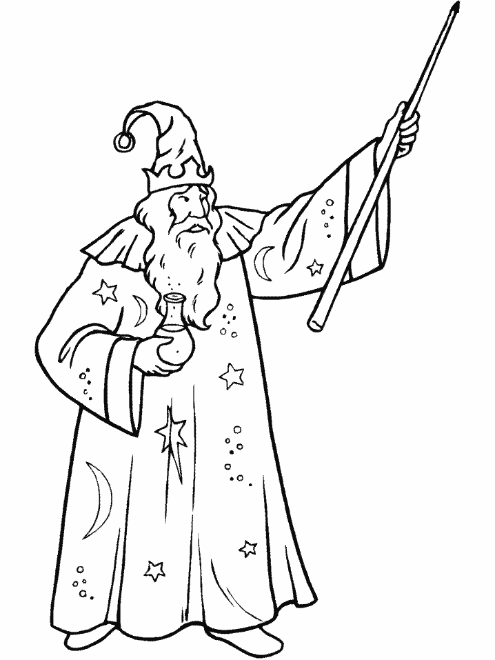 God Wizard Coloring Pages