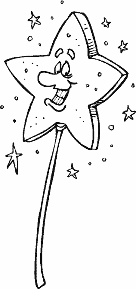Wizard Magical Stick Coloring Pages