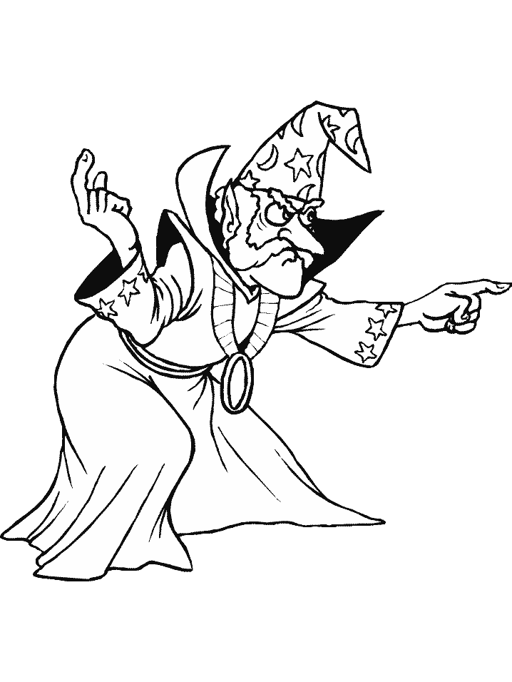 Grand Wizard Coloring Page Free