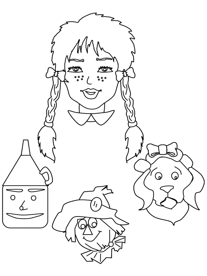 Wizard Of Oz Cartoons Coloring Pages
