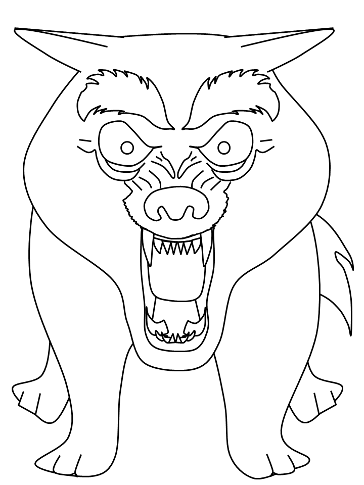 Mythical Wolf Coloring Pages