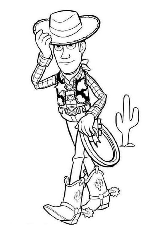 Woody Toy Story Coloring Page