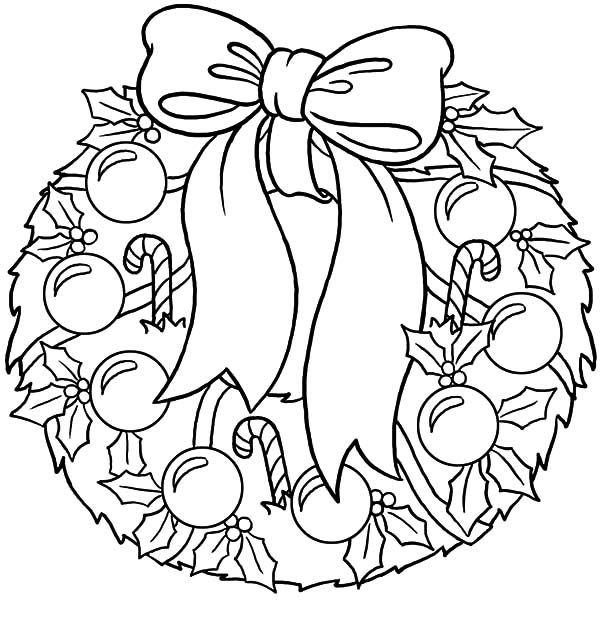 Wreath Coloring Page