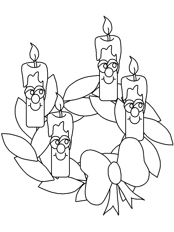 Wreath Christmas Coloring Pages