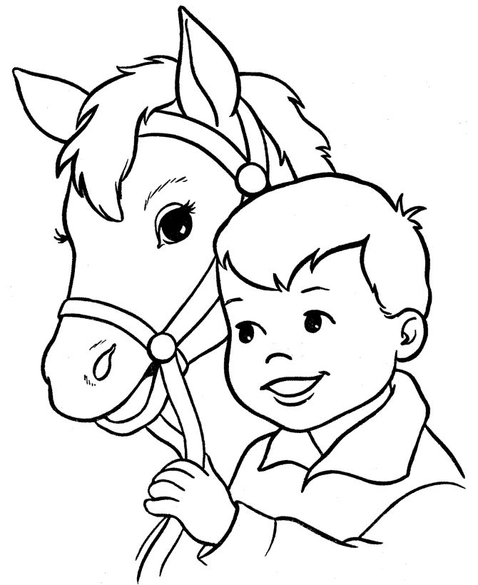 www.childrens free coloring pages/horse