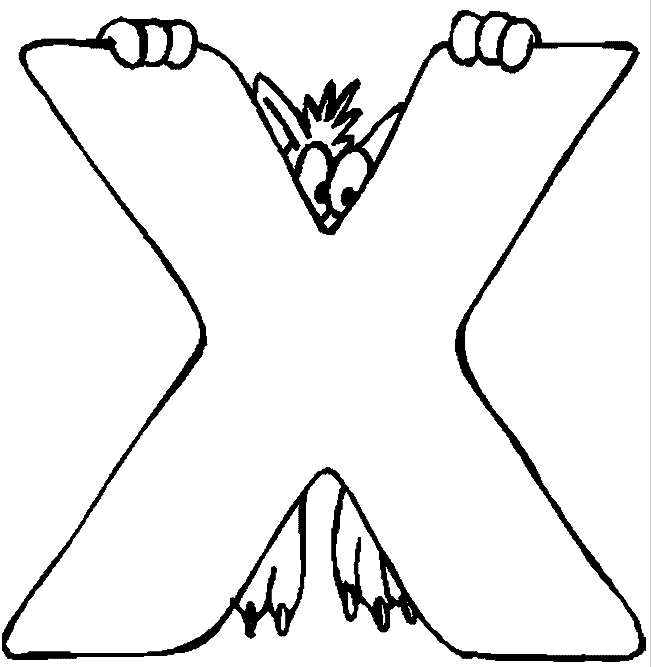 X Coloring Page