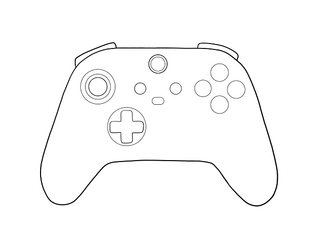 Xbox Controller Coloring Page