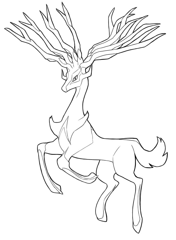 Xerneas Coloring Page