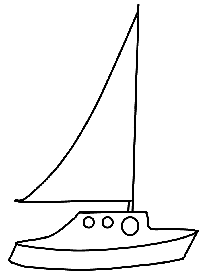 Yacht Transportation Coloring Pages