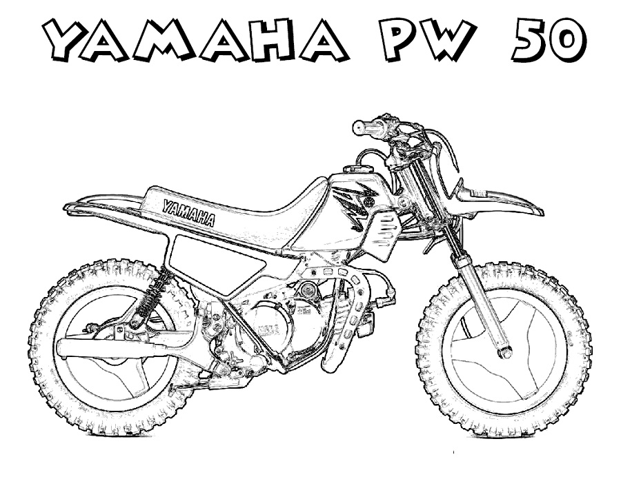 Yamaha Dirt Bike Coloring Page...