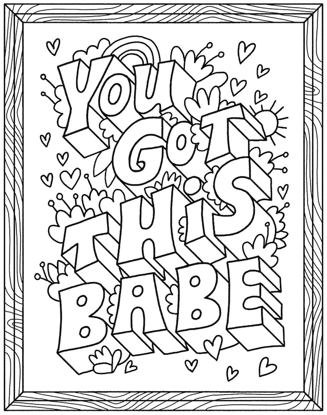 You Got This Coloring Page