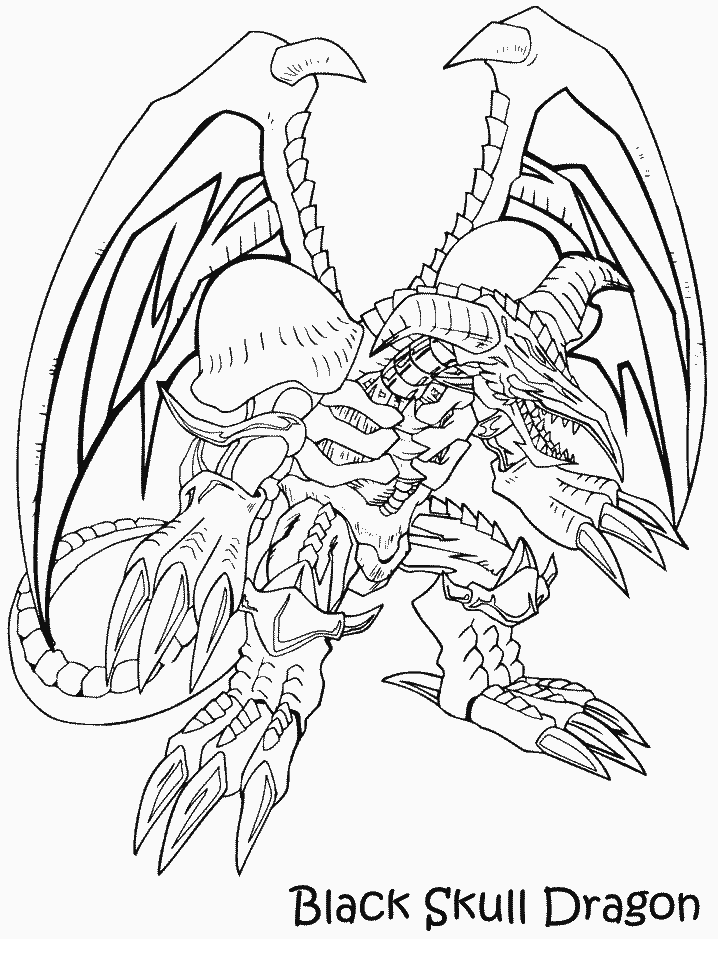 Yugioh Black Skull Dragon Coloring Page