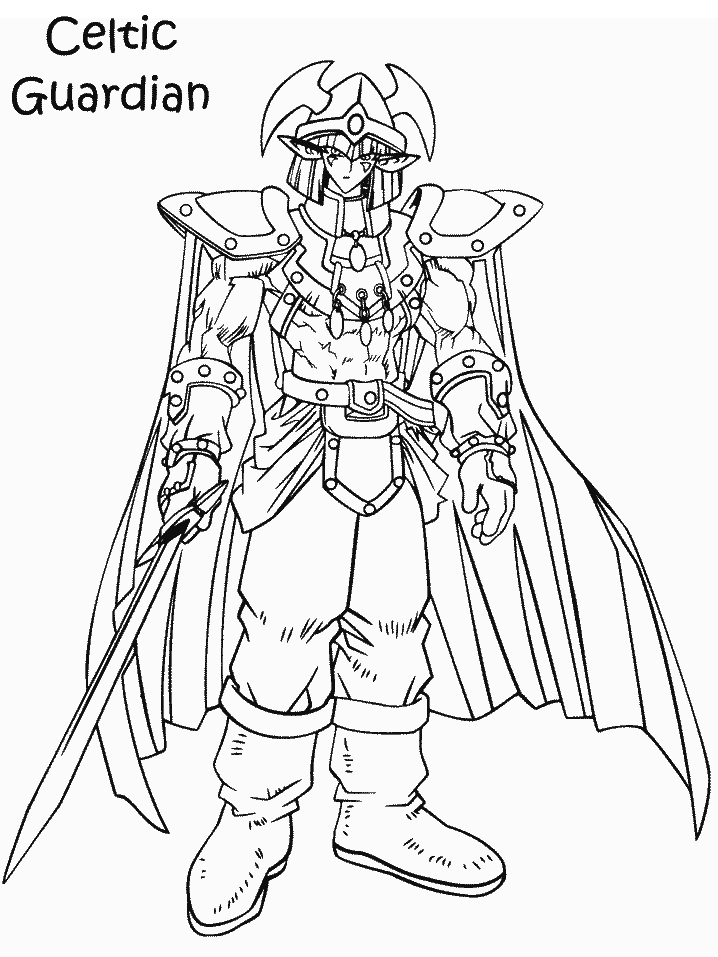 Yugioh Celtic Guardian Coloring Pages