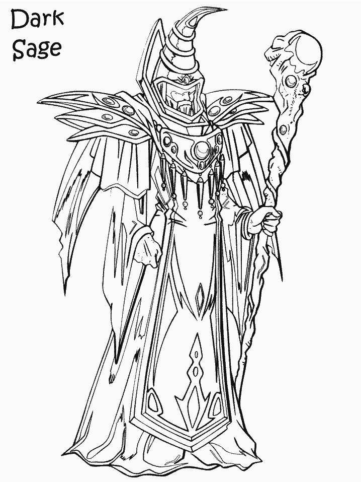 Yugioh Dark Sage Coloring Pages