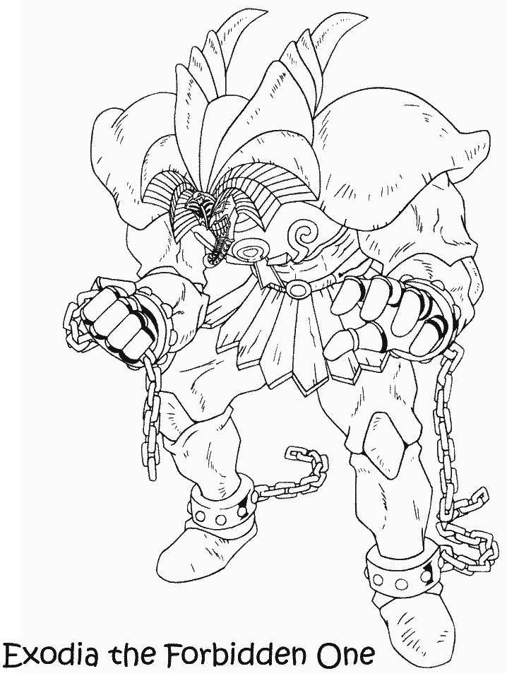Yugioh Exodia the Forbidden One Coloring Pages