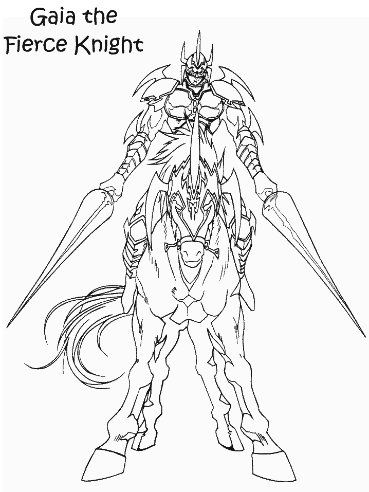 Yugioh Gaia the Fierce Knight Coloring Pages