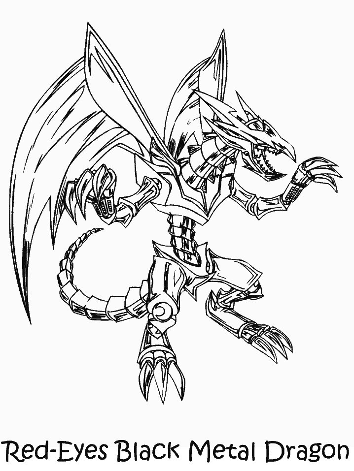 Yugioh Black Metal Dragon Coloring Pages