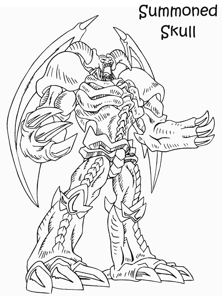 Yugioh Summoned Skull Coloring Pages