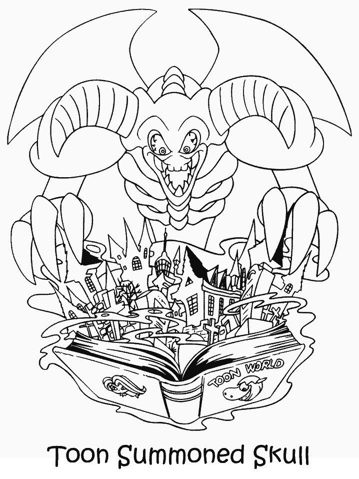 Yugioh Toon Summoned Skull Coloring Pages