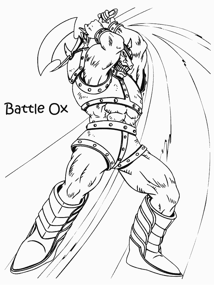 Yugioh Battle Ox Coloring Pages