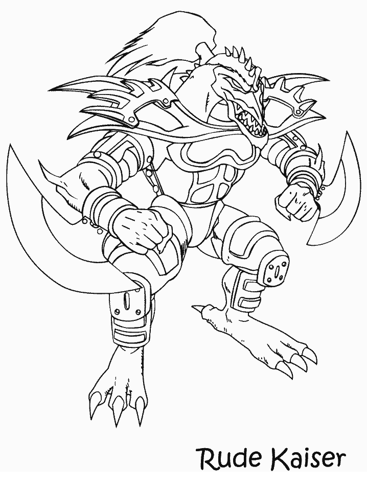 Yugioh Rude Kaiser Coloring Pages