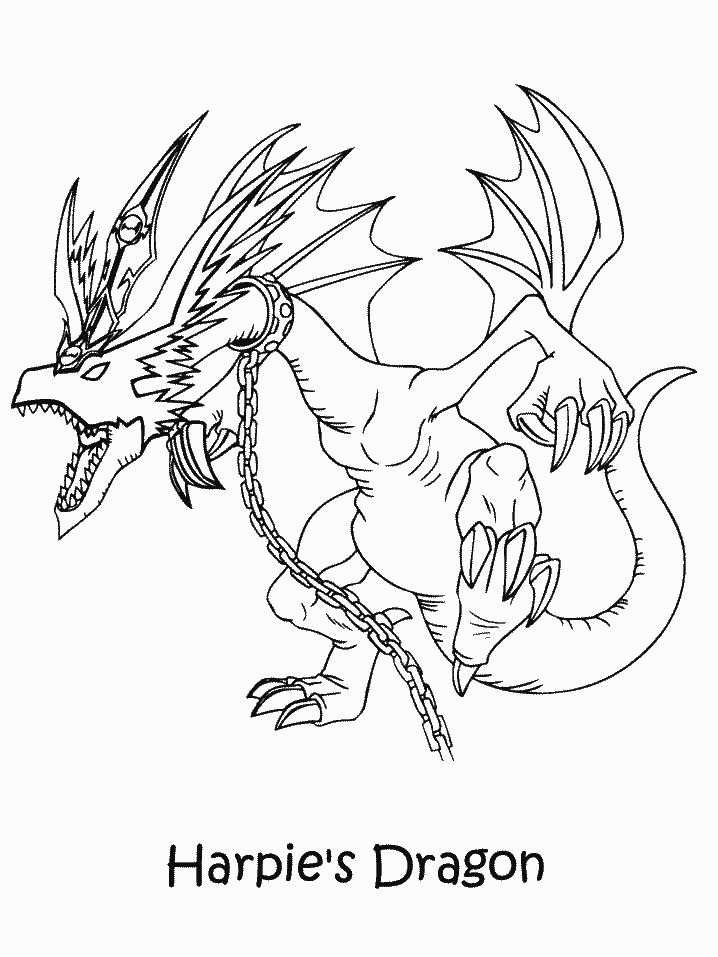 Yugioh Harpie's Dragon Coloring Page