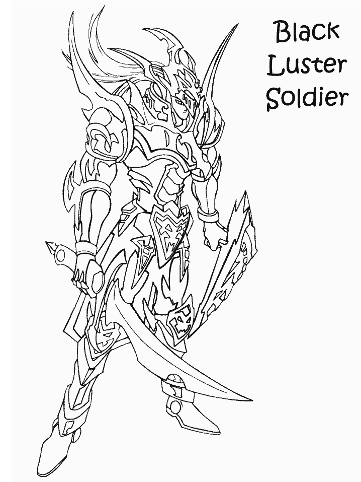 Yugioh Black Luster Soldier Coloring Page Free