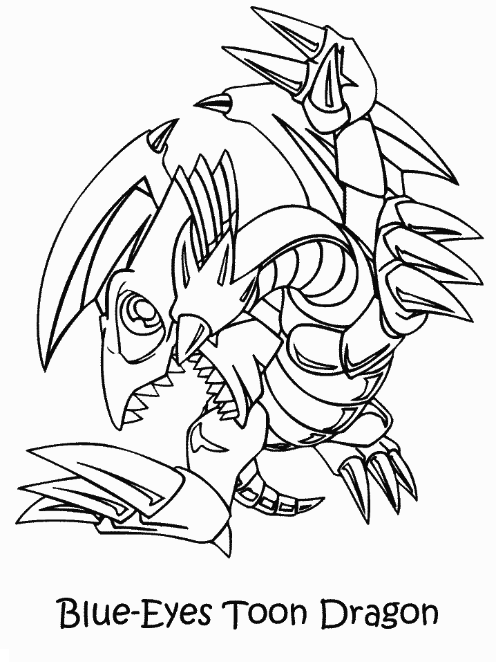 Yugioh Blue-Eyes Toon Dragon Coloring Pages