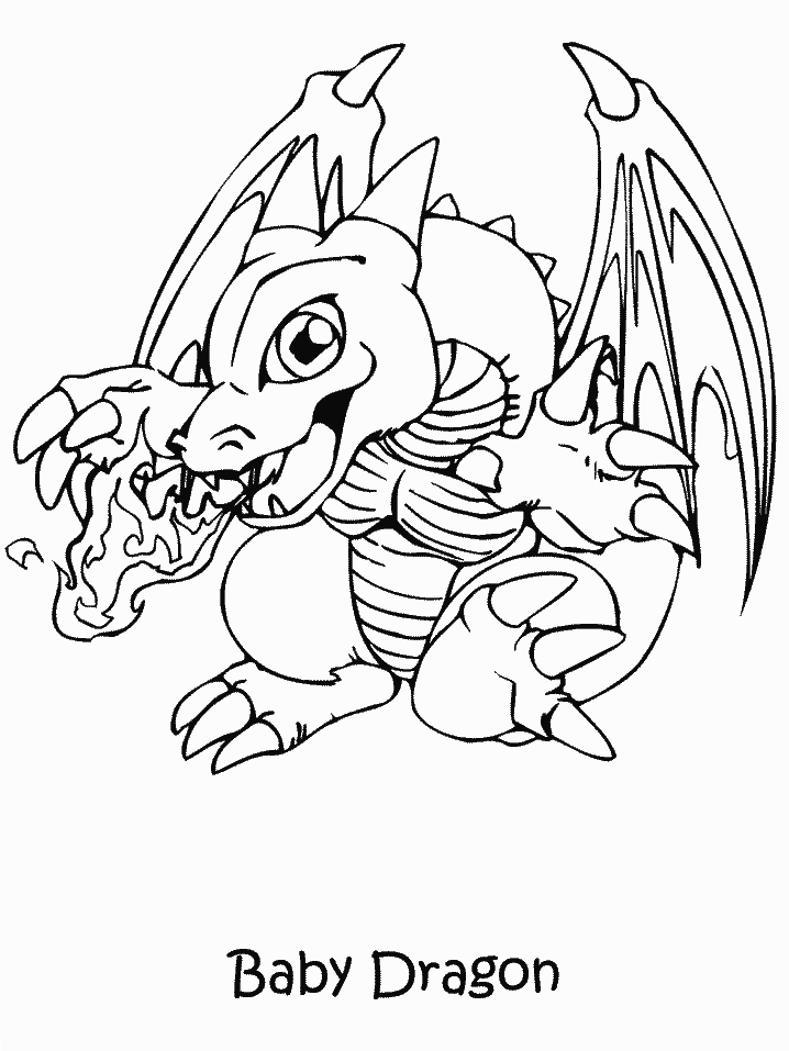 Yugioh Baby Dragon coloring page