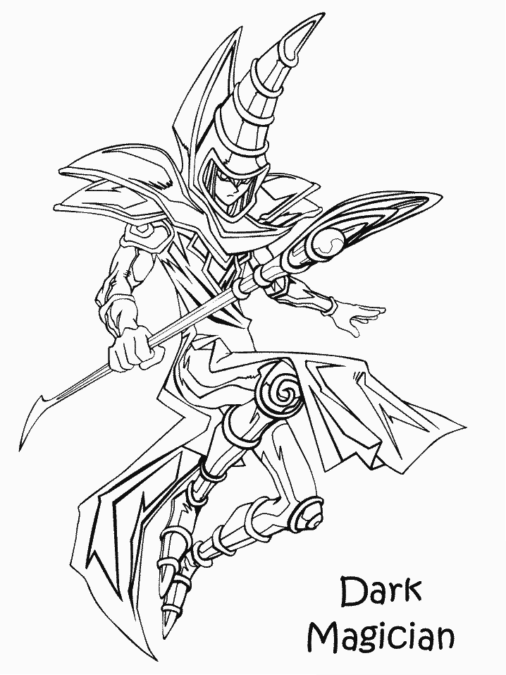 Yugioh Dark Magician coloring page