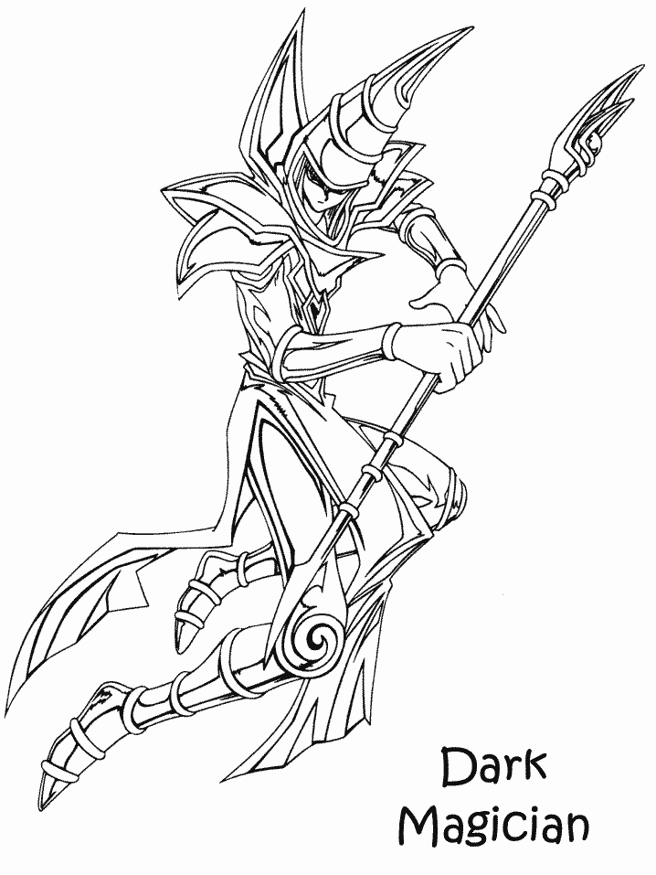 Yugioh Dark Magician Coloring Pages