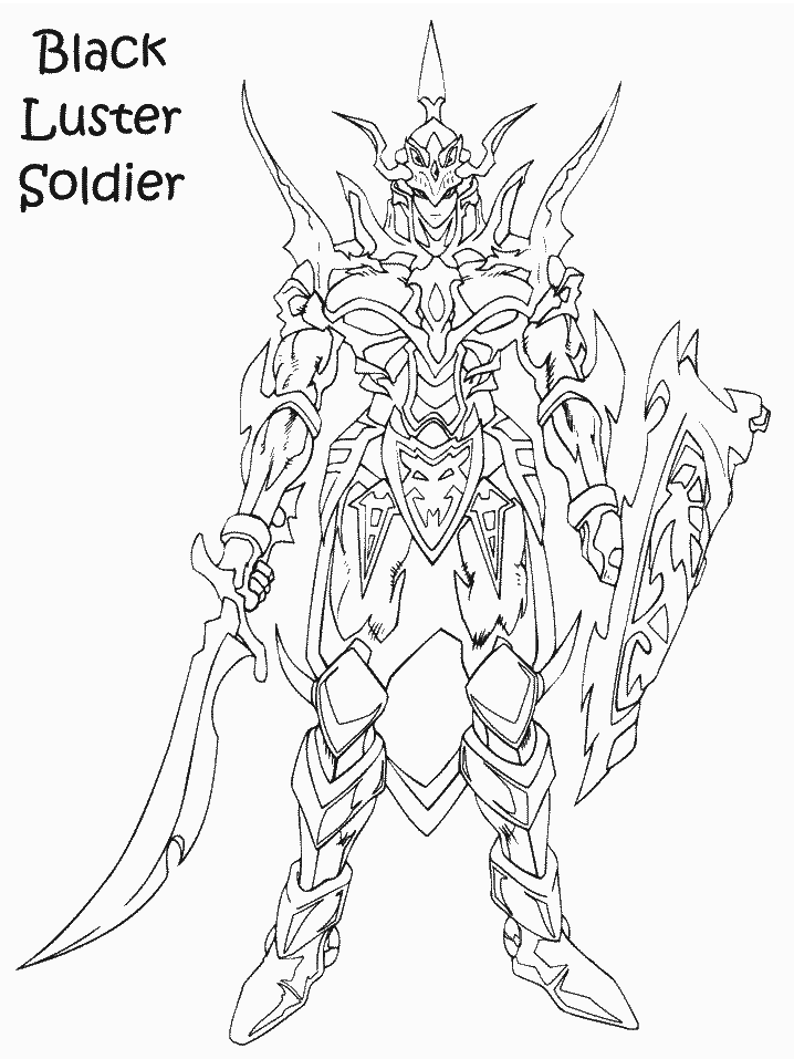 Yugioh Black Luster Soldier Coloring Pages