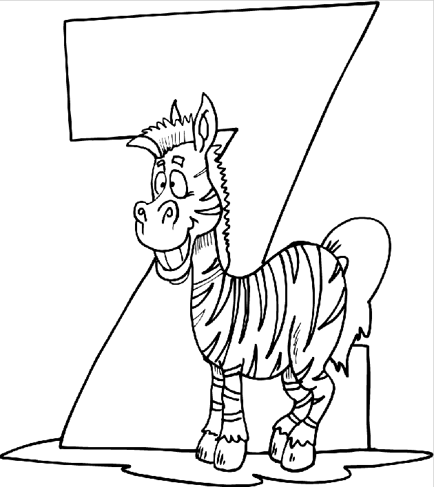 Letter Z Coloring Page