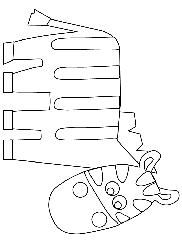 Preschool Zebra Coloring Pages