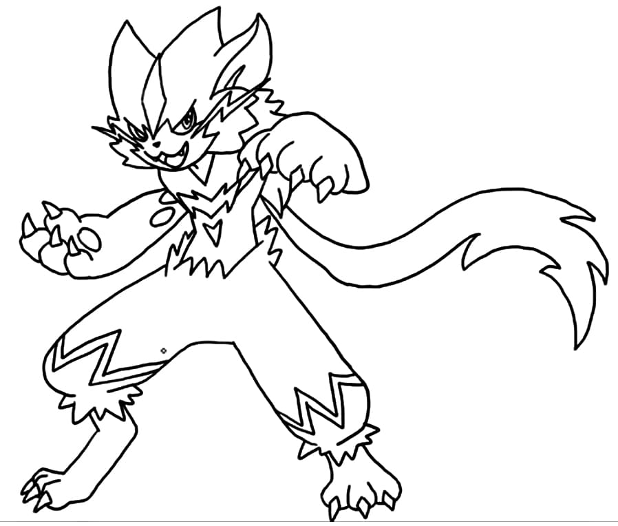 Zeraora Coloring Page