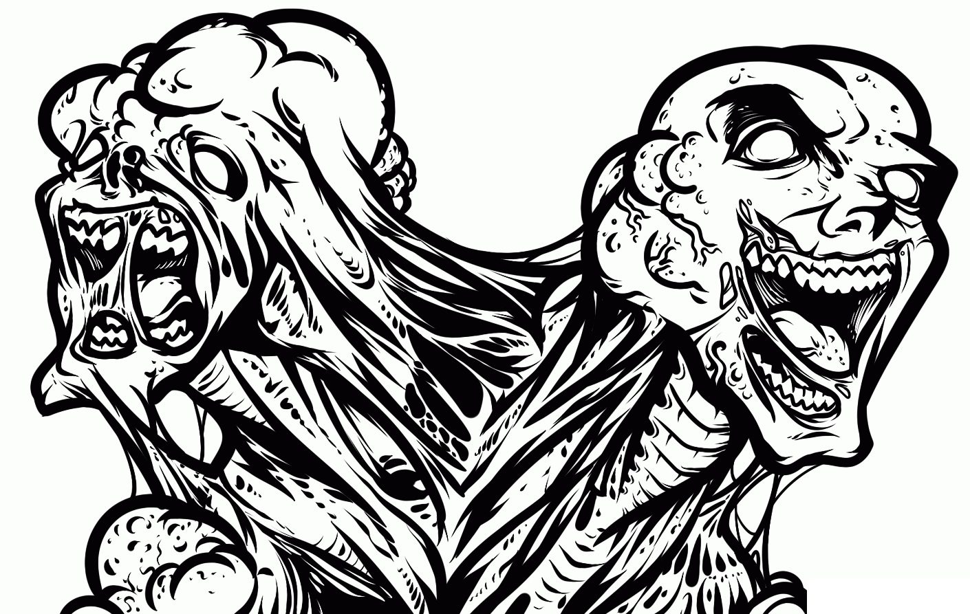 zombie adult coloring pages