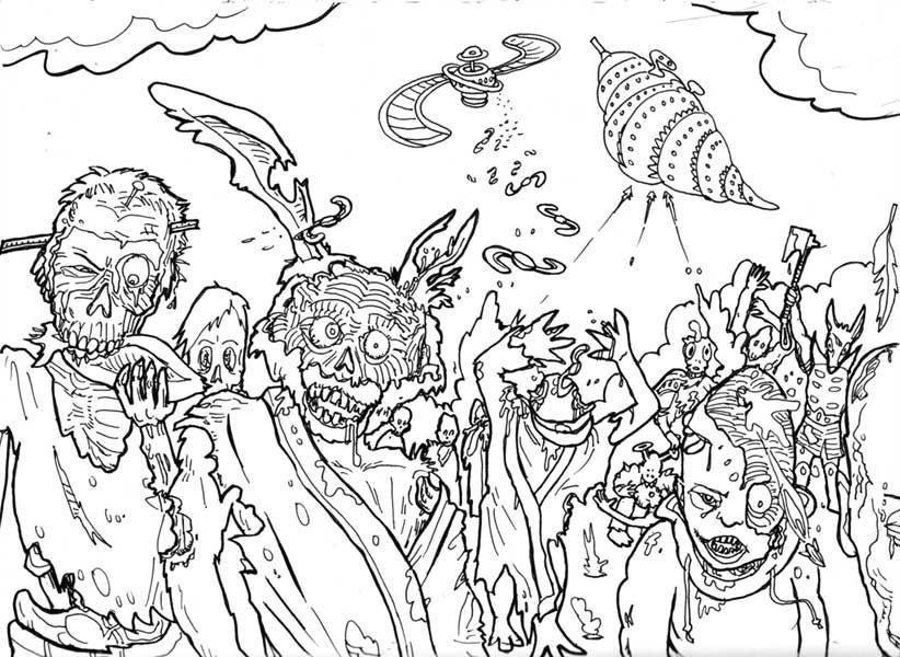 zombie apocalypse coloring pages