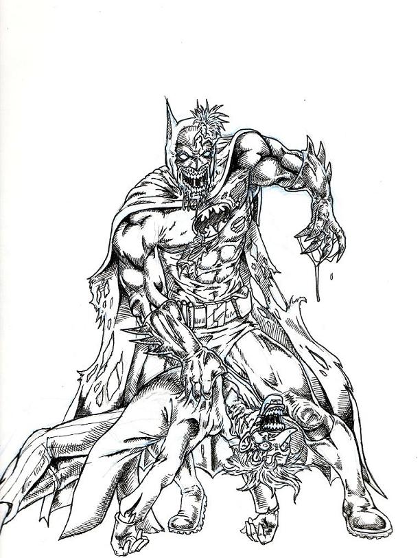 zombie batman coloring pages