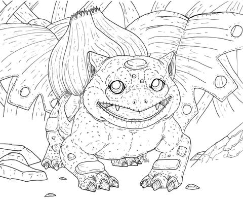 zombie bulbasaur coloring pages