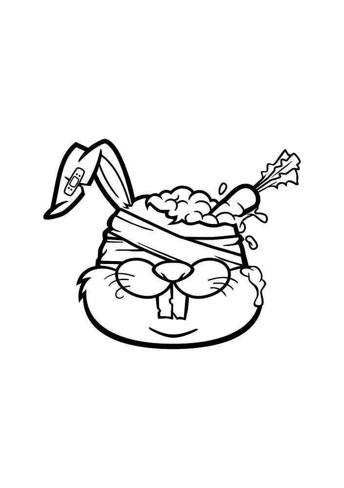 zombie bunny coloring pages