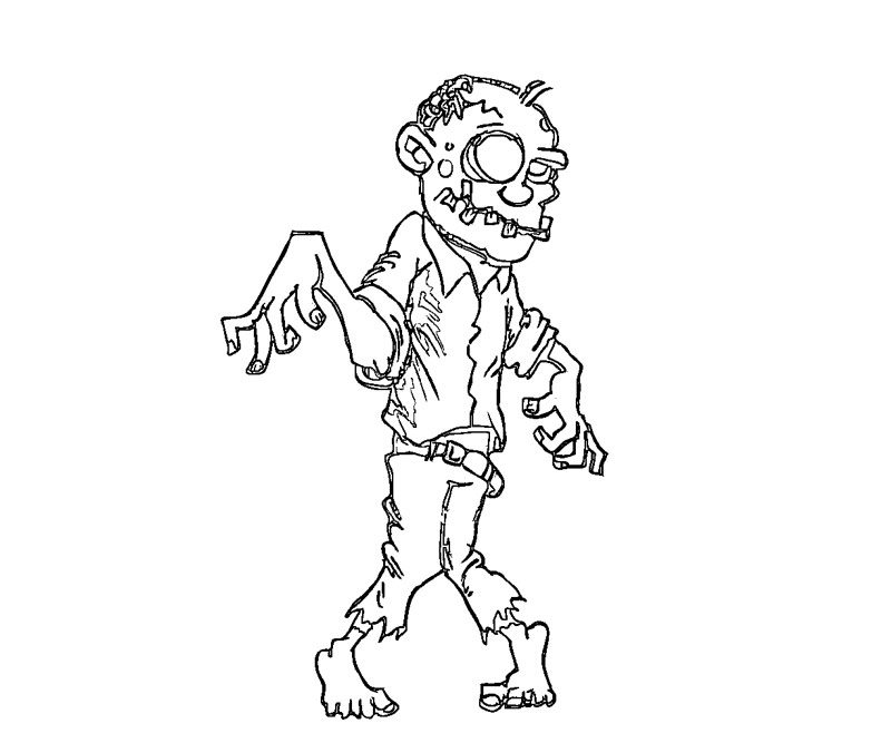zombie caretor coloring pages