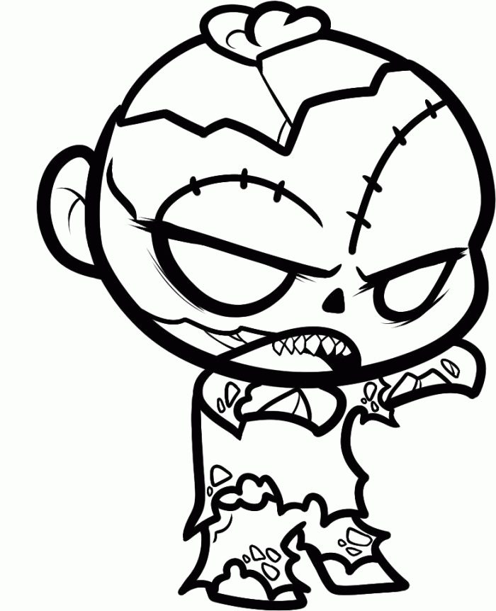 zombie cartoon coloring pages