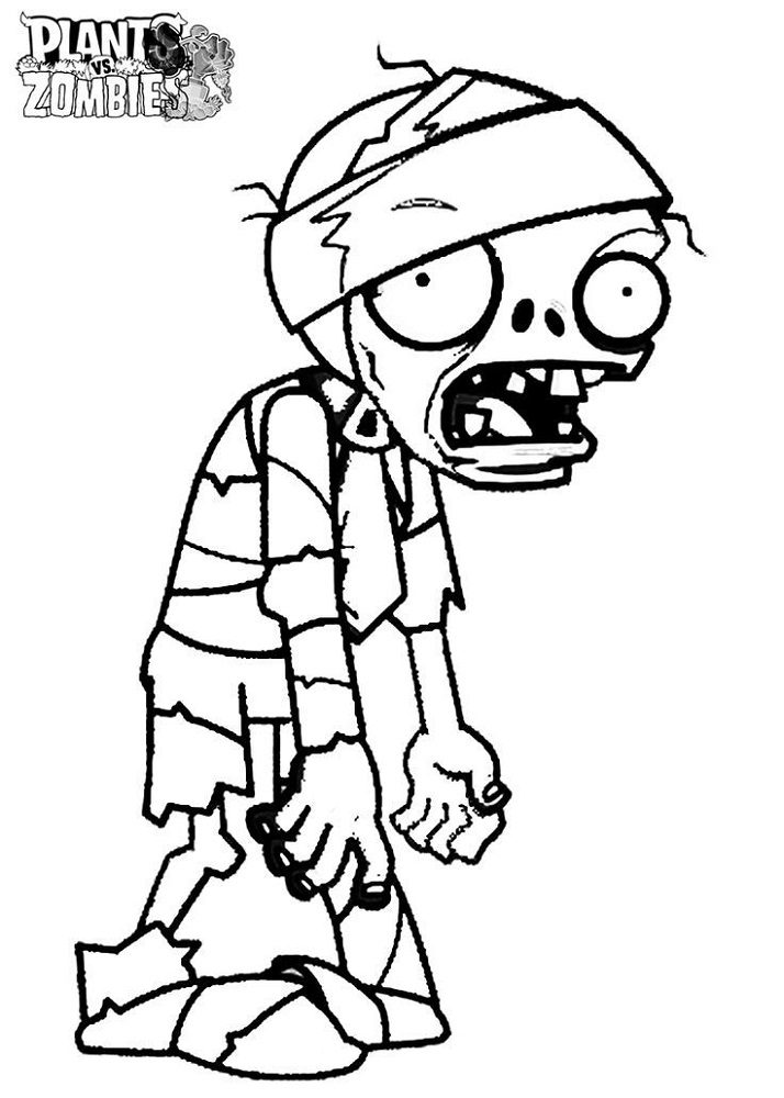 zombie character coloring pages