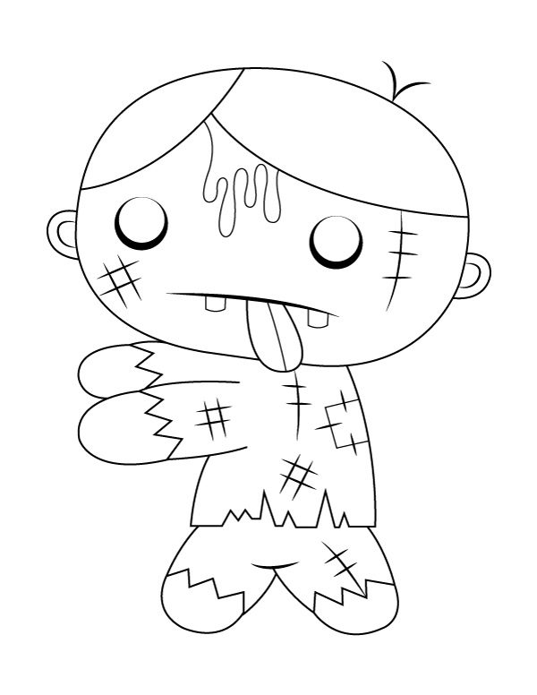 zombie coloring pages clipart