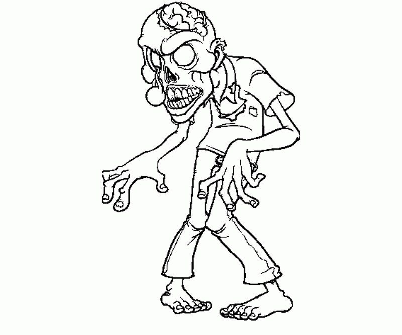 zombie coloring pages easy